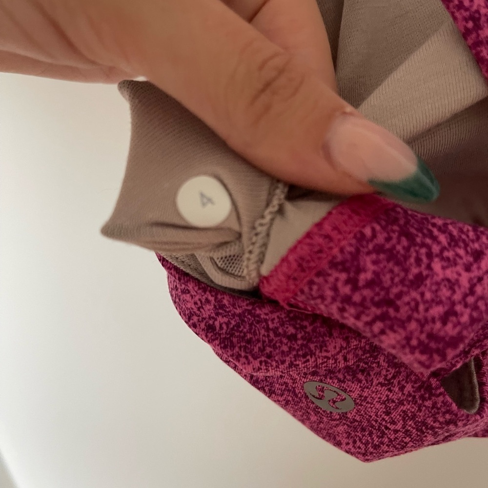 Lululemon Energy Bra Rio Mist Pink Paradise Red Grape / Pink Paradise Strappy - Picture 6 of 6